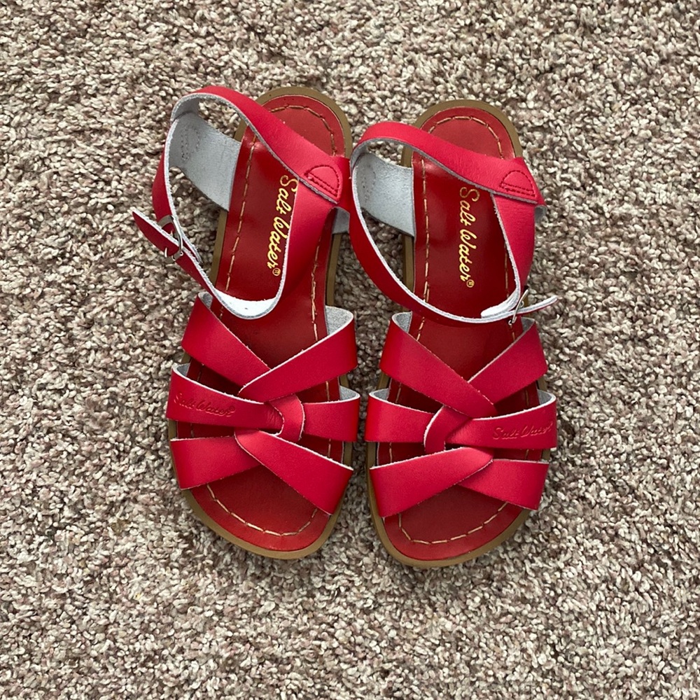 Red Saltwater Sandals